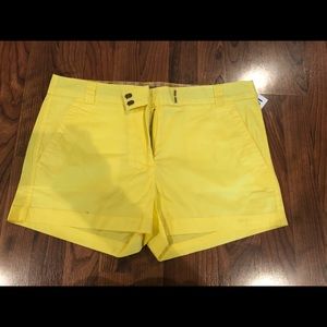 J crew yellow shorts